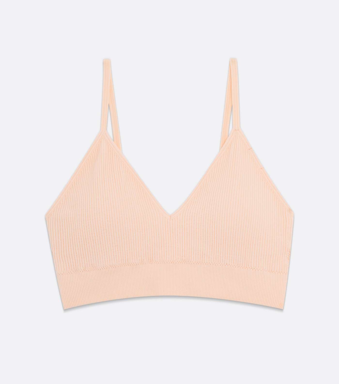 Pink Ribbed Seamless Bralette Image 5