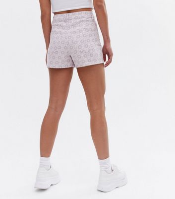Purple Floral Denim Shorts | New Look