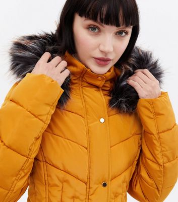 mustard puffer jacket women's