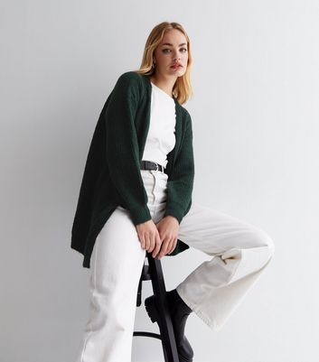 Dark green cardigan on sale outfit