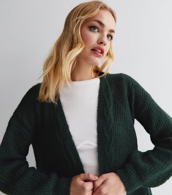 Ladies dark green clearance cardigan