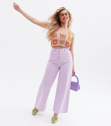 Click to view product details and reviews for Hippie At Heart Pink Crochet Crop Top New Look.