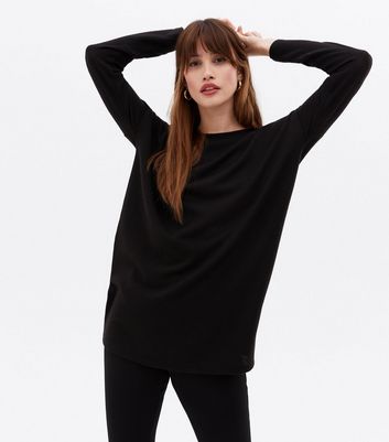 Black fine 2024 knit jumper womens