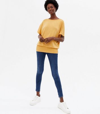 mustard batwing top
