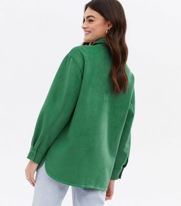 Click to view product details and reviews for Green Suedette Shacket New Look.