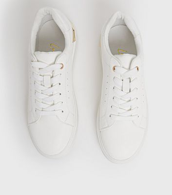 Girls white trainers size 4 clearance