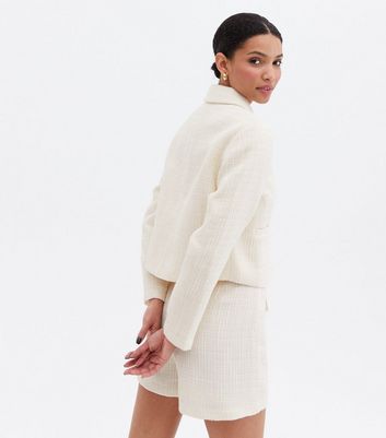 cream textured coat
