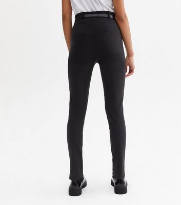 Black high waisted sale skinny school trousers