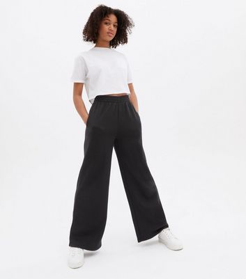 Girls Black Wide Leg Joggers New Look