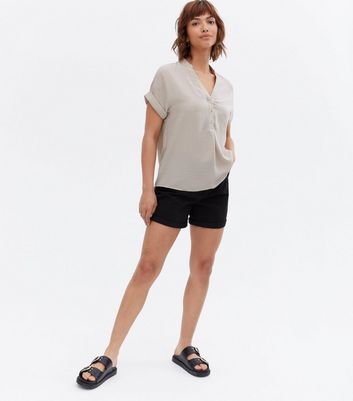 Click to view product details and reviews for Stone Short Sleeve Overhead Shirt New Look.