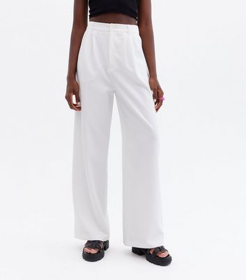 Suits You Tall White Wide Leg Trousers 
