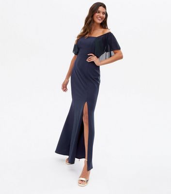Little Mistress Navy Flutter Sleeve 