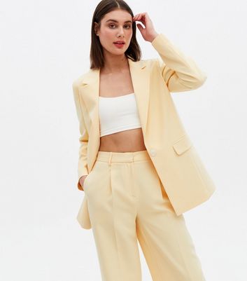 Pale yellow blazer best sale