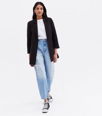 Click to view product details and reviews for Black Revere Collar Relaxed Fit Blazer New Look.