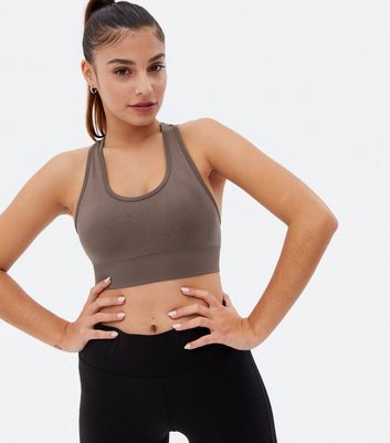 Damen Bekleidung ONLY PLAY Grey Seamless Sports Crop Top Damen Bekleidung ONLY PLAY Grey Seamless Sports Crop Top