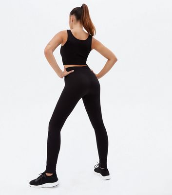 ONLY PLAY Black Ribbed Lounge Leggings 