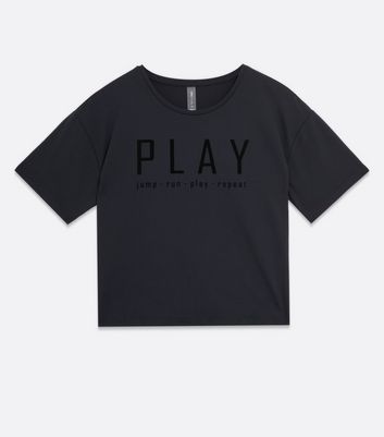 Click to view product details and reviews for Only Play Black Play Logo Sports Training T Shirt New Look.