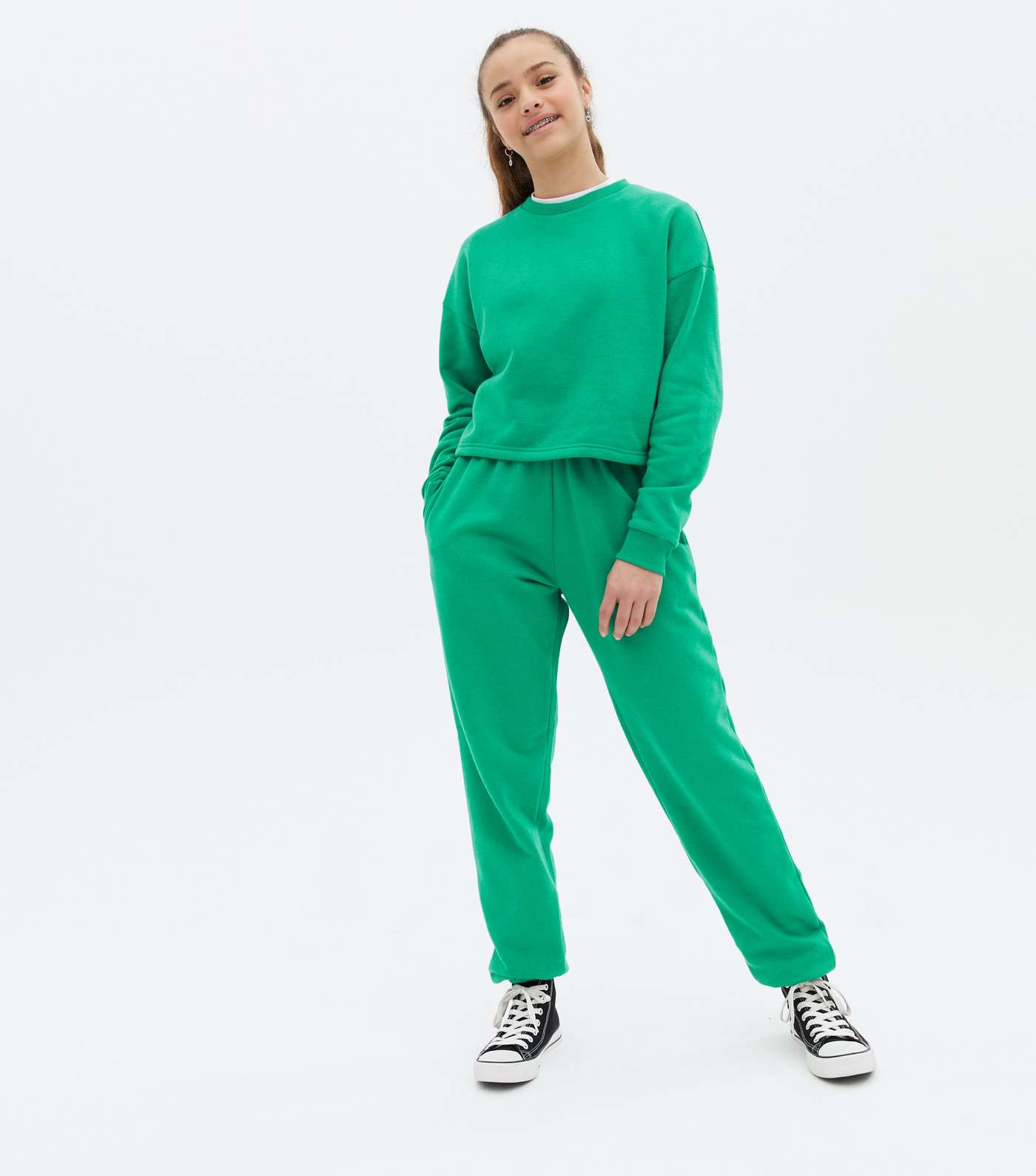 Girls Green 2 Pack Sweatshirt and Jogger Set