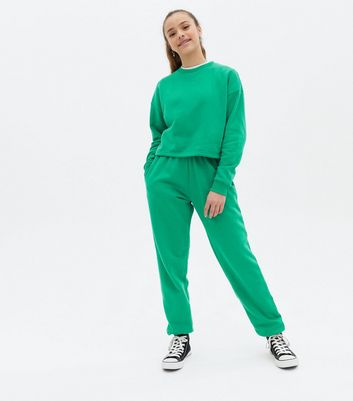 new look green joggers