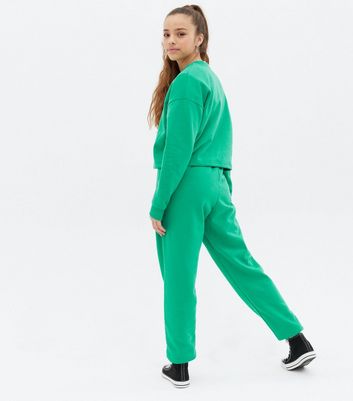 Girls Green 2 Pack Sweatshirt and Jogger Set