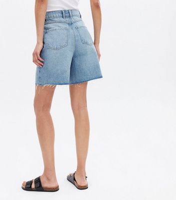 Raw hem hot sale bermuda shorts