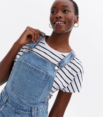 Damen Bekleidung Tall Blue Denim Pocket Front Short Dungarees Damen Bekleidung Tall Blue Denim Pocket Front Short Dungarees