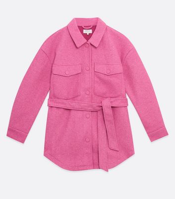 topshop pink shacket