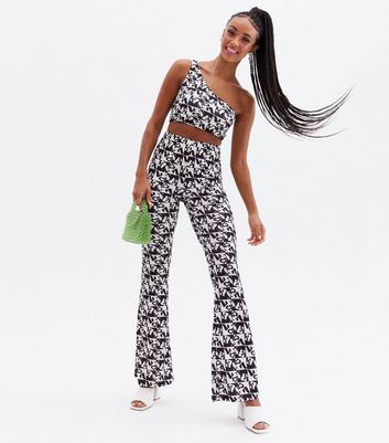 Click to view product details and reviews for Love Yourself Black Logo Flared Trousers New Look.