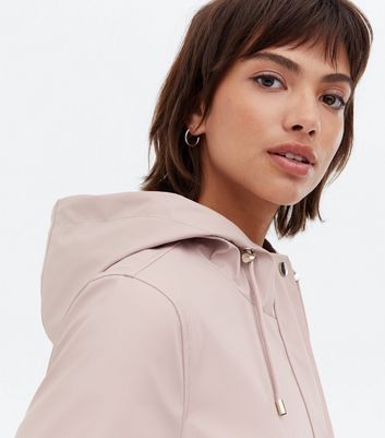 Pale Pink Hooded Double Pocket Anorak New Look