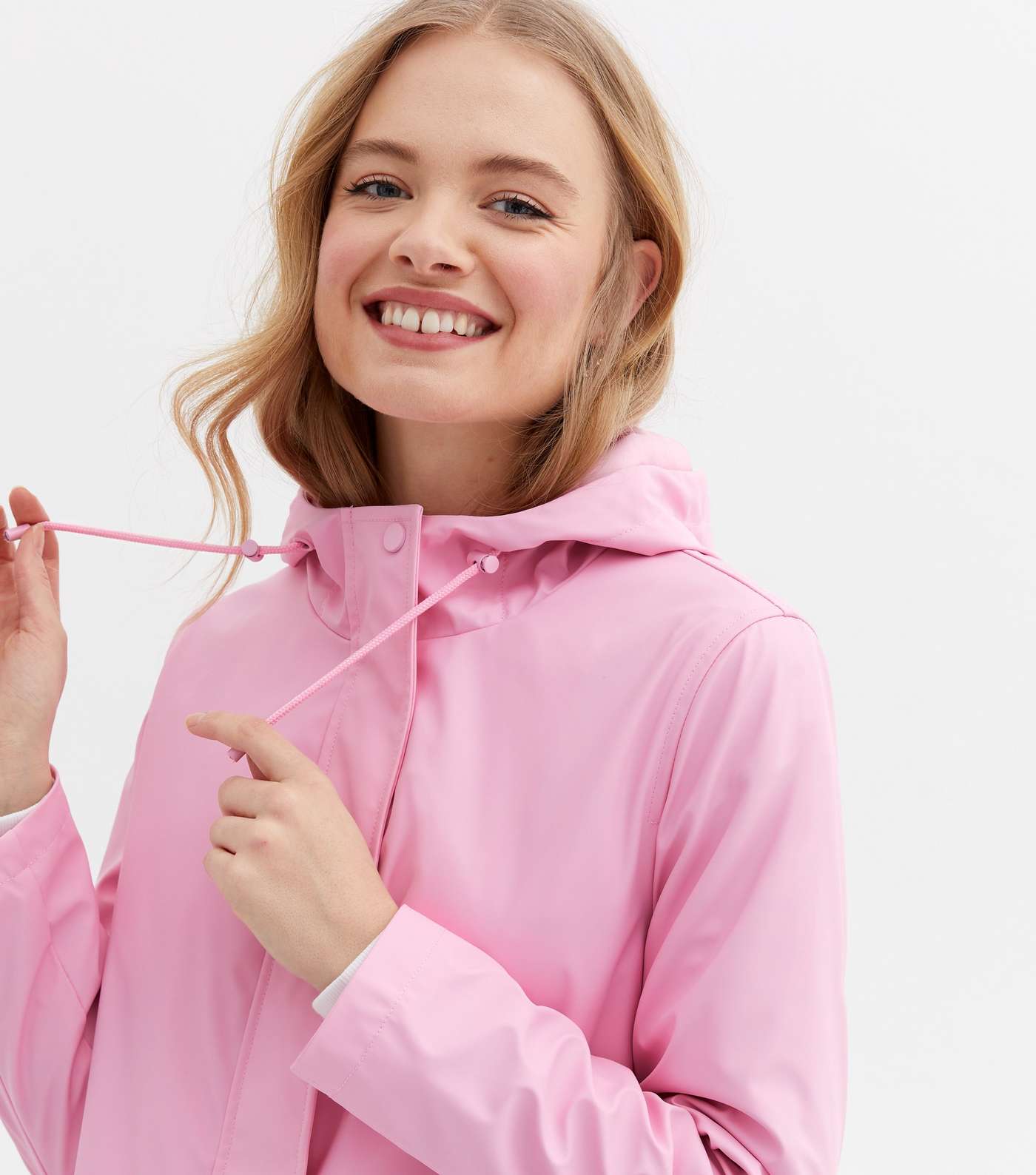 Mid Pink Hooded Double Pocket Anorak Image 3