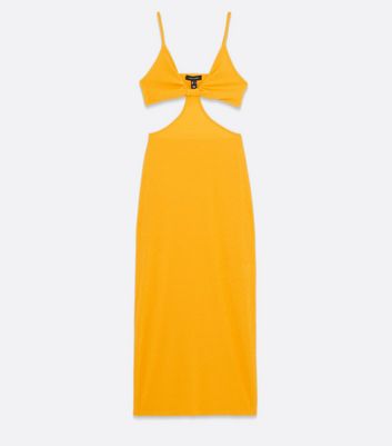 Click to view product details and reviews for Orange Triangle Cut Out Midi Beach Dress New Look.