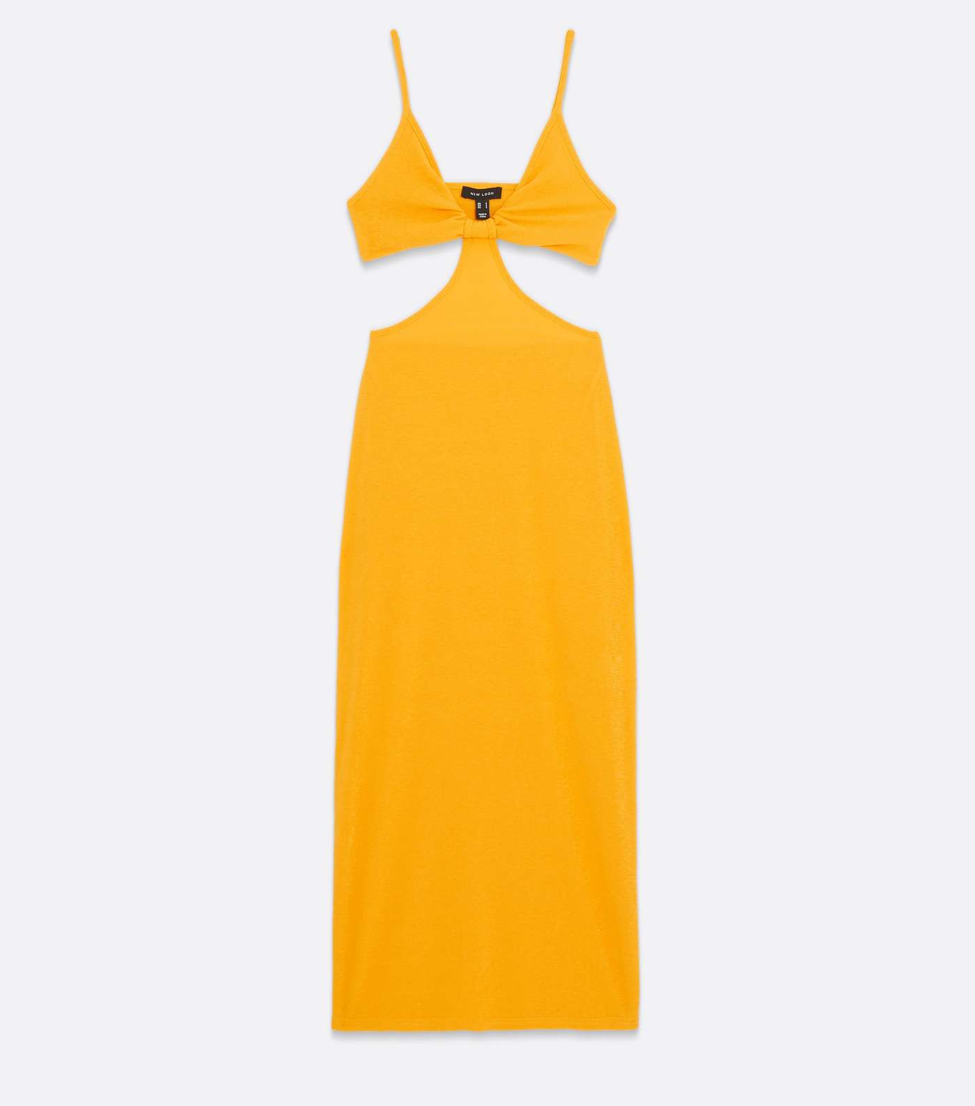 Orange Triangle Cut Out Midi Beach Dress Image 5