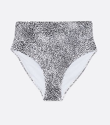 Click to view product details and reviews for Black Animal Print Fold Down High Waist Bikini Bottoms New Look.