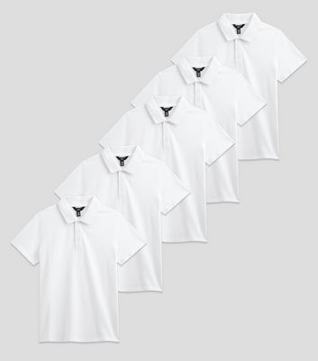 5 pack shop school polo shirts