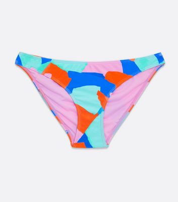 Click to view product details and reviews for Multicoloured Abstract Hipster Bikini Bottoms New Look.