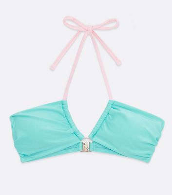 Click to view product details and reviews for Turquoise Contrast Multiway Bandeau Bikini Top New Look.