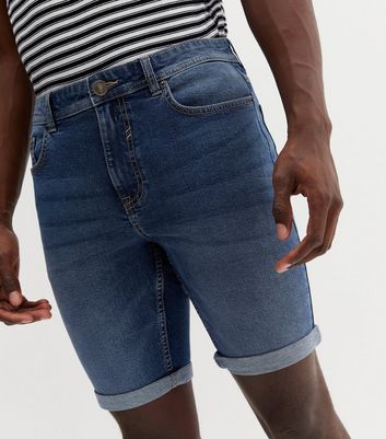 Herrenmode Bekleidung für Herren Blue Denim Skinny Fit Shorts