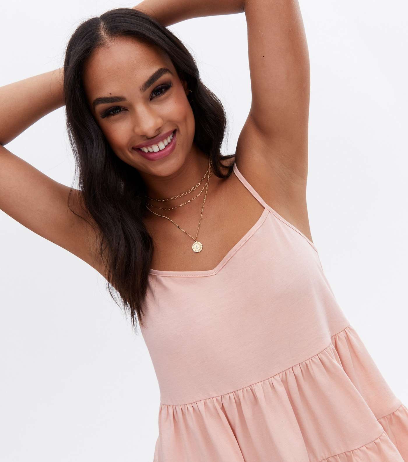 Pale Pink Double Peplum Cami Image 3