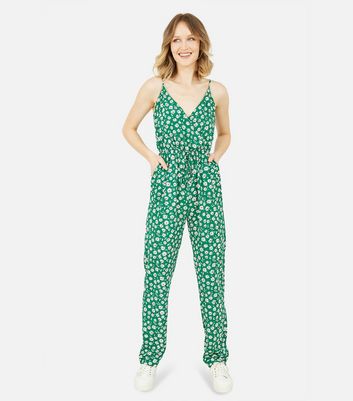 green daisy jumpsuit