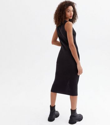 midi bodycon button dress