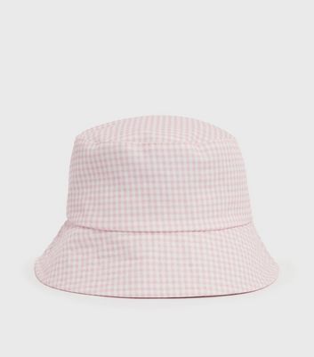 Girls Pink Gingham Bucket Hat | New Look