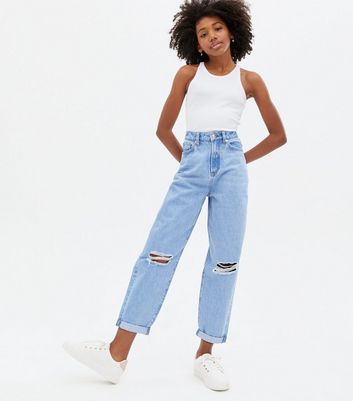 Girls frayed jeans sale