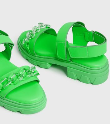 Click to view product details and reviews for Be Beautifully Bold Green Chunky Sandals New Look Vegan.