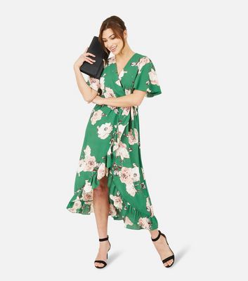 Click to view product details and reviews for Mela Green Floral Frill Midi Wrap Dress New Look. Click to view product details and reviews for Mela Green Floral Frill Midi Wrap Dress New Look.