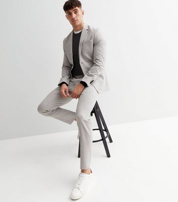 Grey skinny hot sale suit