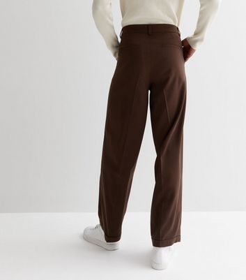 Dark brown outlet wide leg trousers