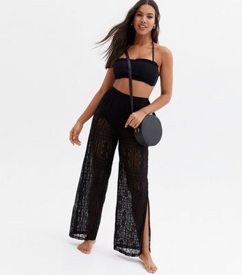 wide leg beach trousers