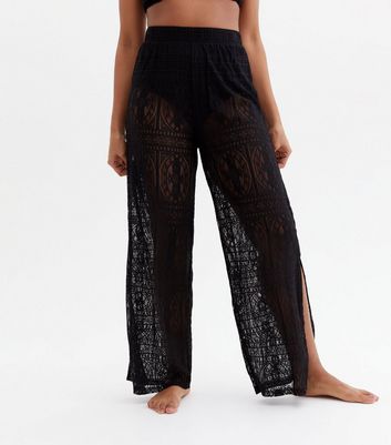 Chiffon Wide Leg Beach Pants | boohoo