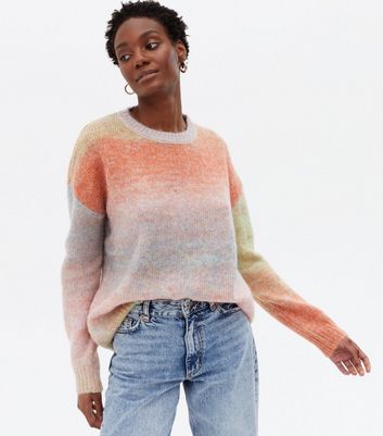 Oversized rainbow outlet sweater