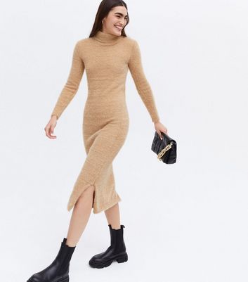 fluffy knit dress